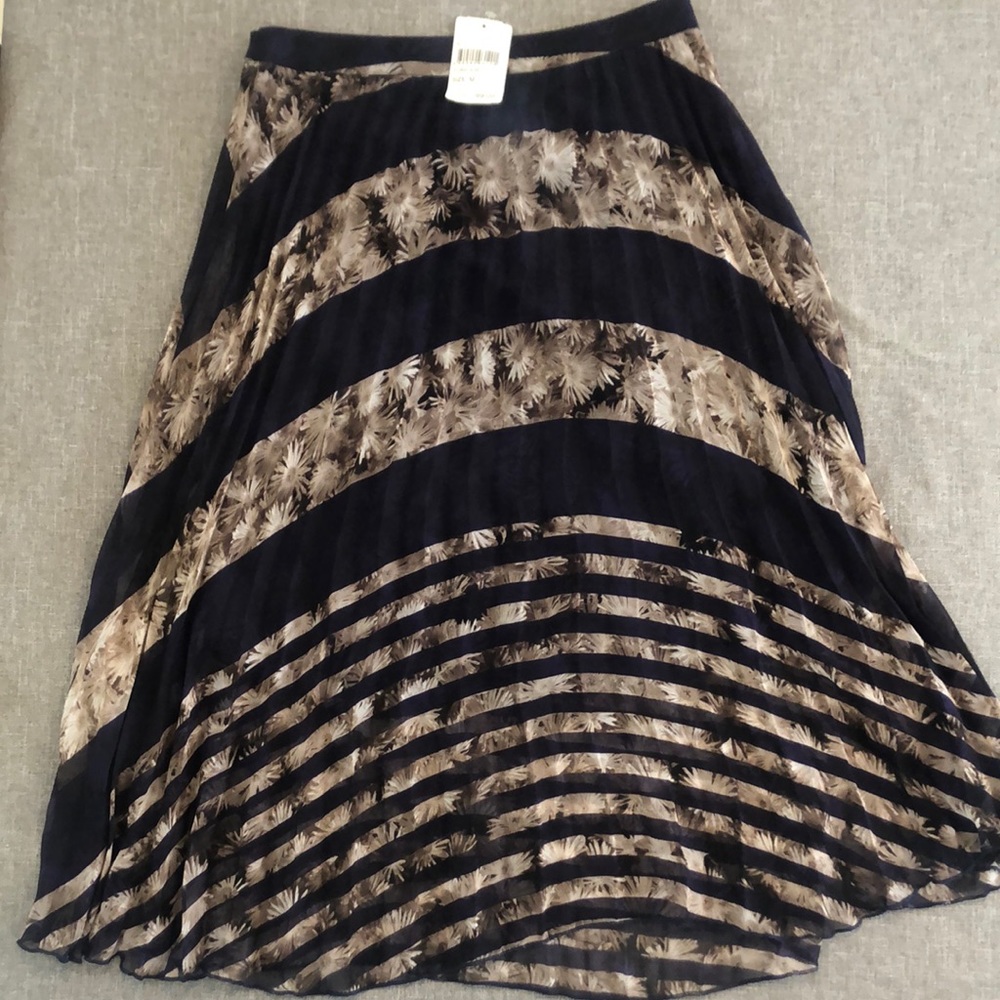 ATSR Nordstrom purple multi floral pleated skirt